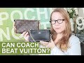 Comparison: Louis Vuitton Pochette Accessoires vs Coach Nolita 19 || Autumn Beckman