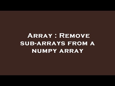 Array : Remove