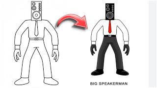 how to draw a Big Speakerman | step by step easy