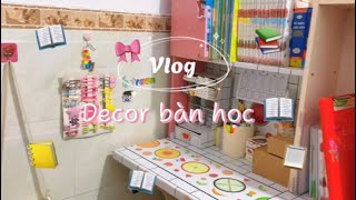 Vlog Decor Bàn Học Tớ Là Btran