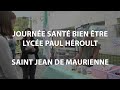 Journe sant et bien tre au lyce paul hroult