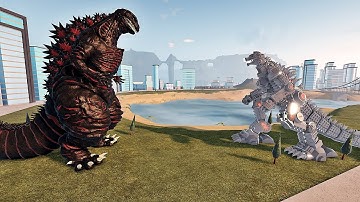 Shin Godzilla vs RPO Mechagodzilla Battle | Kaiju Universe