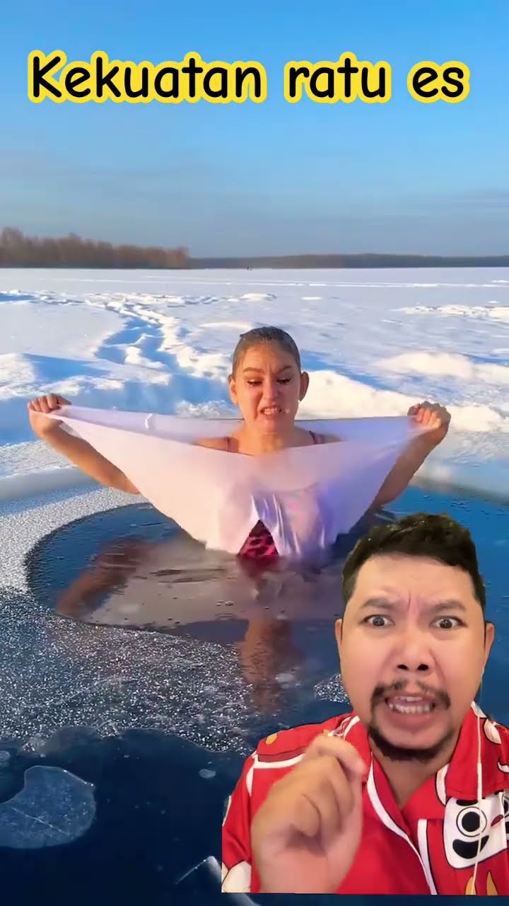 KEKUATAN RATU ES LUAR BIAsa!!!??? #ice #swimming #loveingice #icequeen #winter