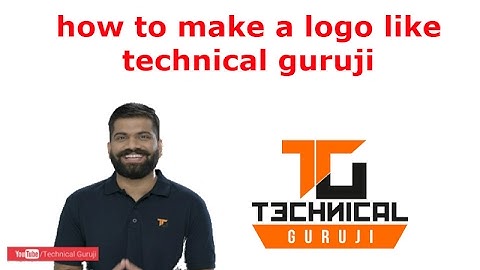 How to a Make logo like technical guruji explained in hindi 📱 with in 2 minutes