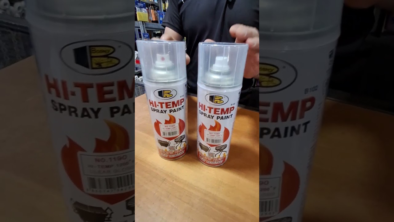 Spray transparente brillante para alta temperatura,  resiste 1200°F