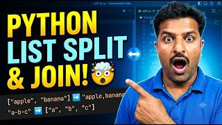 Python String Split and Join Explained in 5 Minutes! (Clear & Fast)|Master Python List Split & Join