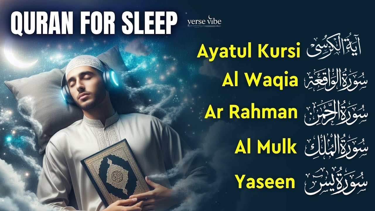 Soothing Quran for Sleep _ Al Fatiha, Ayatul Kursi, Rahman, Al-Mulk, Yasin, Al-Waqiah - Alaa Aqel