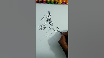 Jai shree Krishna Drawing #shorts #drawing #art #sketch #shortsviral
