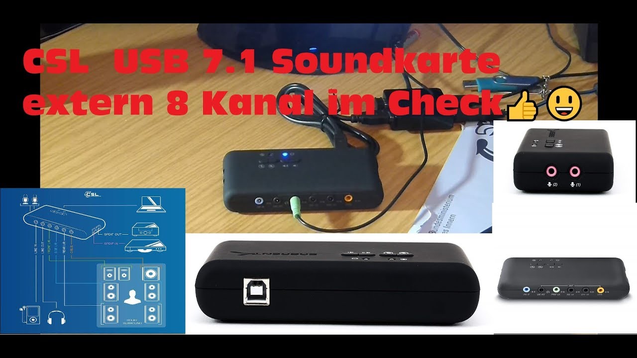 Csl Usb 7.1 Soundkarte Extern 8 Kanal Treiber www.youtube.com