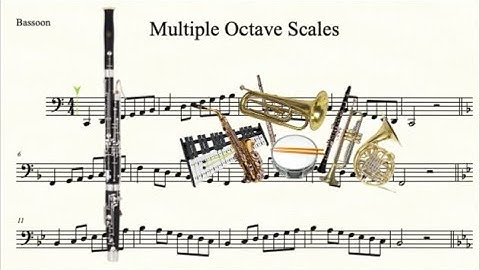 Bassoon Multiple Octave Major Scales with full band accompaniment