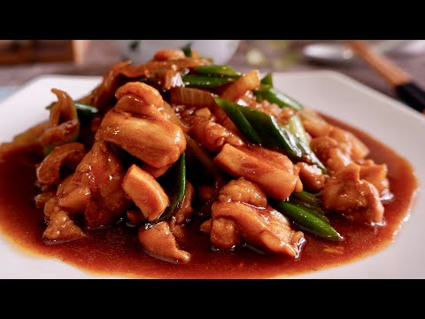 No Marinating! Fast Ginger Chicken Stir-fry With Scallions 免腌姜葱炒鸡 Chinese Stir Fried Chicken Recipe