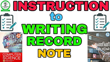 12th CS and CA Instruction to writing Record note 2022
