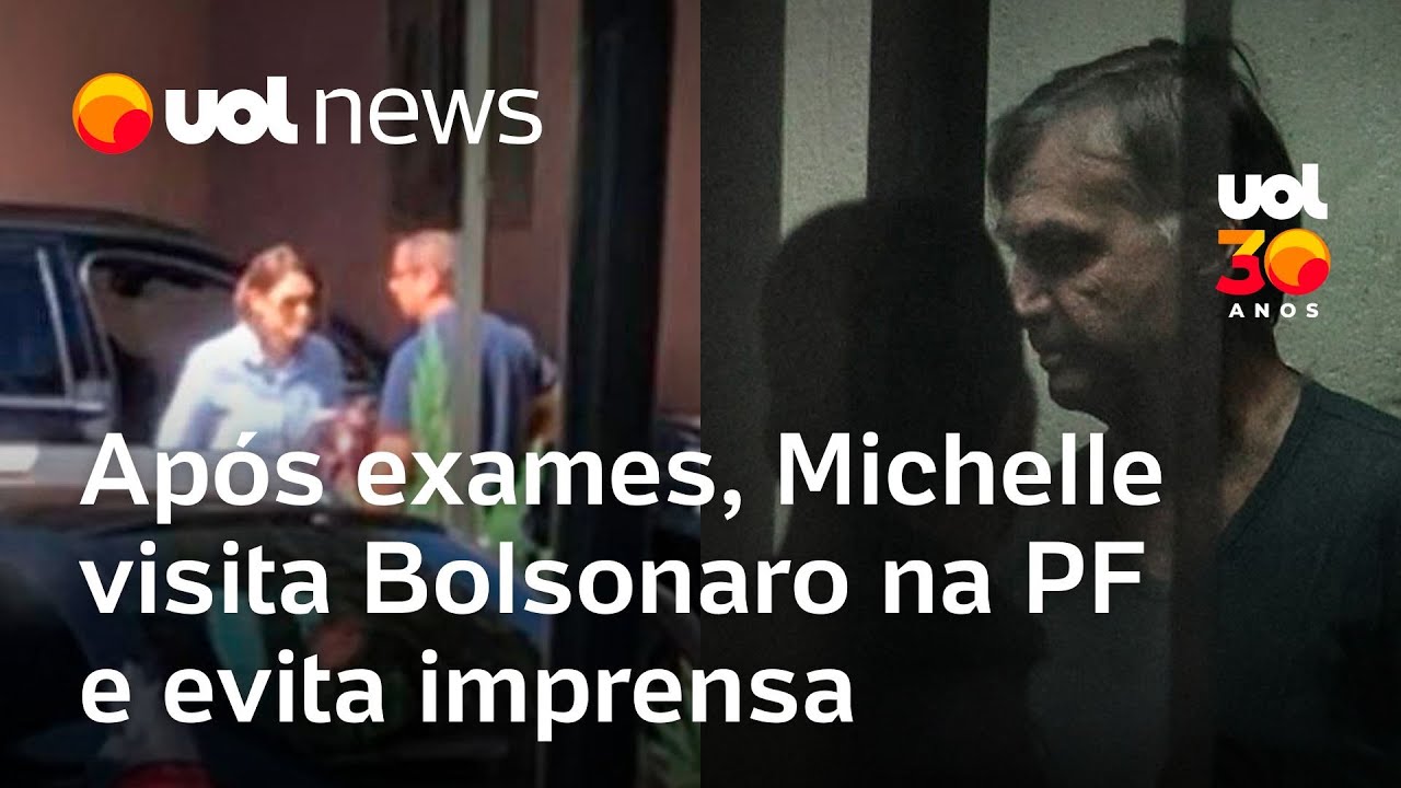 Bolsonaro recebe visita de Michelle um dia após fazer exames autorizados por Alexandre de Moraes