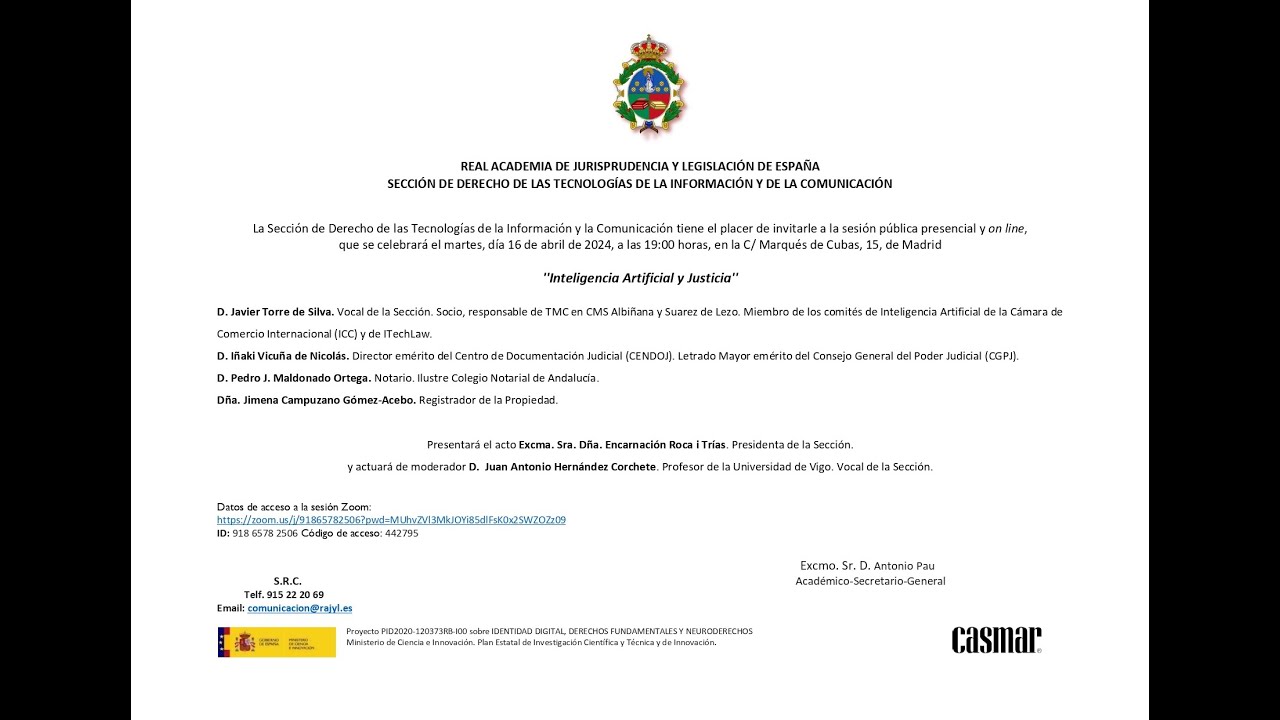 ''Inteligencia Artificial y Justicia''