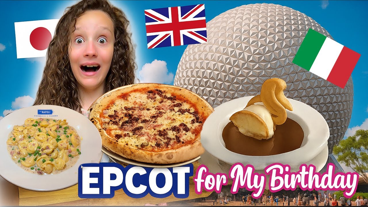 I Ate in Every Country at EPCOT for My Birthday!! 🪩🎂🥳 (Disney World)