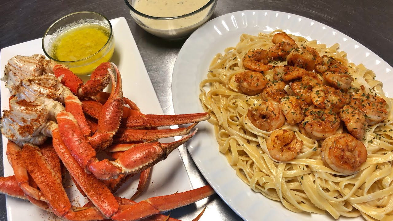 How to Make Alfredo Sauce, Shrimp Alfredo and Crab Legs YouTube