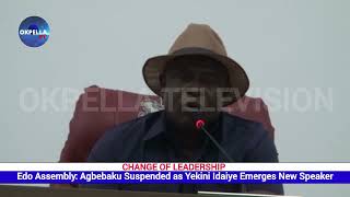 Edo Assembly: Agbebaku Suspended as Yekini Idaiye Emerges New Speaker