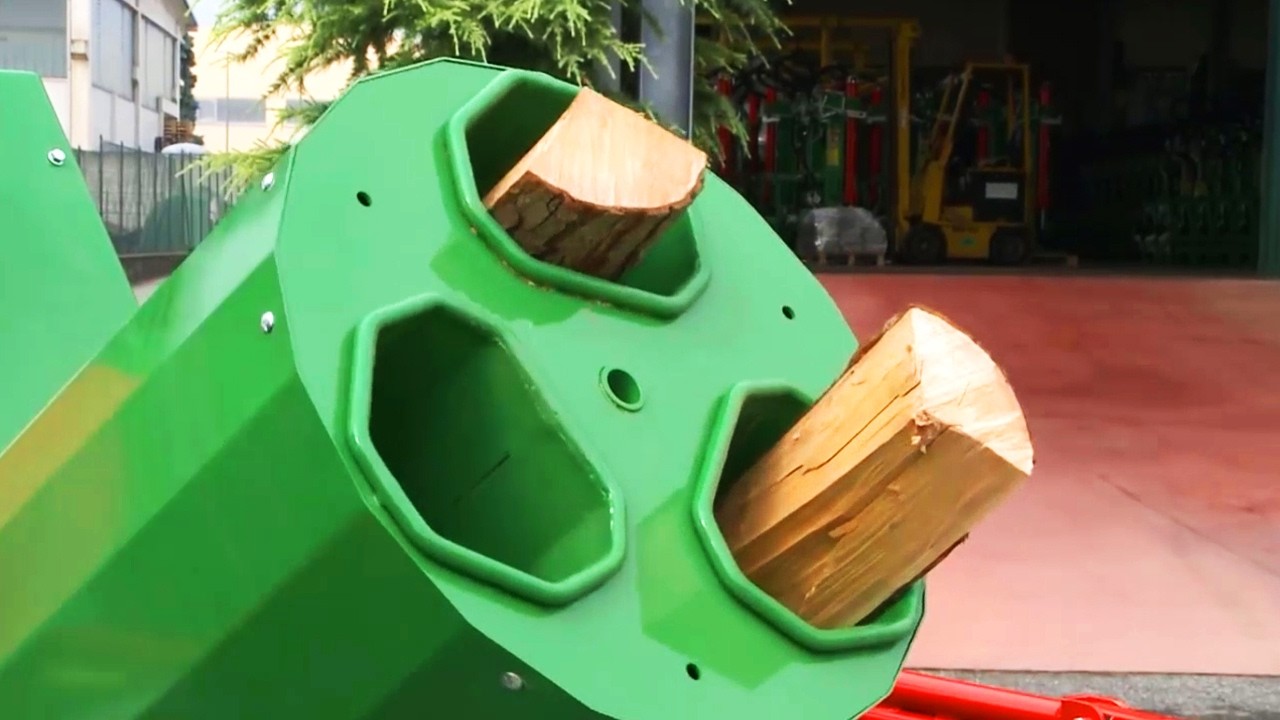Firewood processing on amazing machines - YouTube