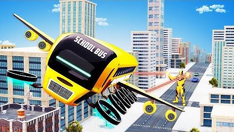 Flying School Bus Robot: Hero Robot Games | Kieu Huong
