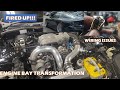 RHD FD RX7 - Engine Bay Transformation - Painted and the Half Bridgeport Is Running