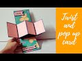 how to make birthday cards | twist and popup card | diy birthday card | handmade birthday card