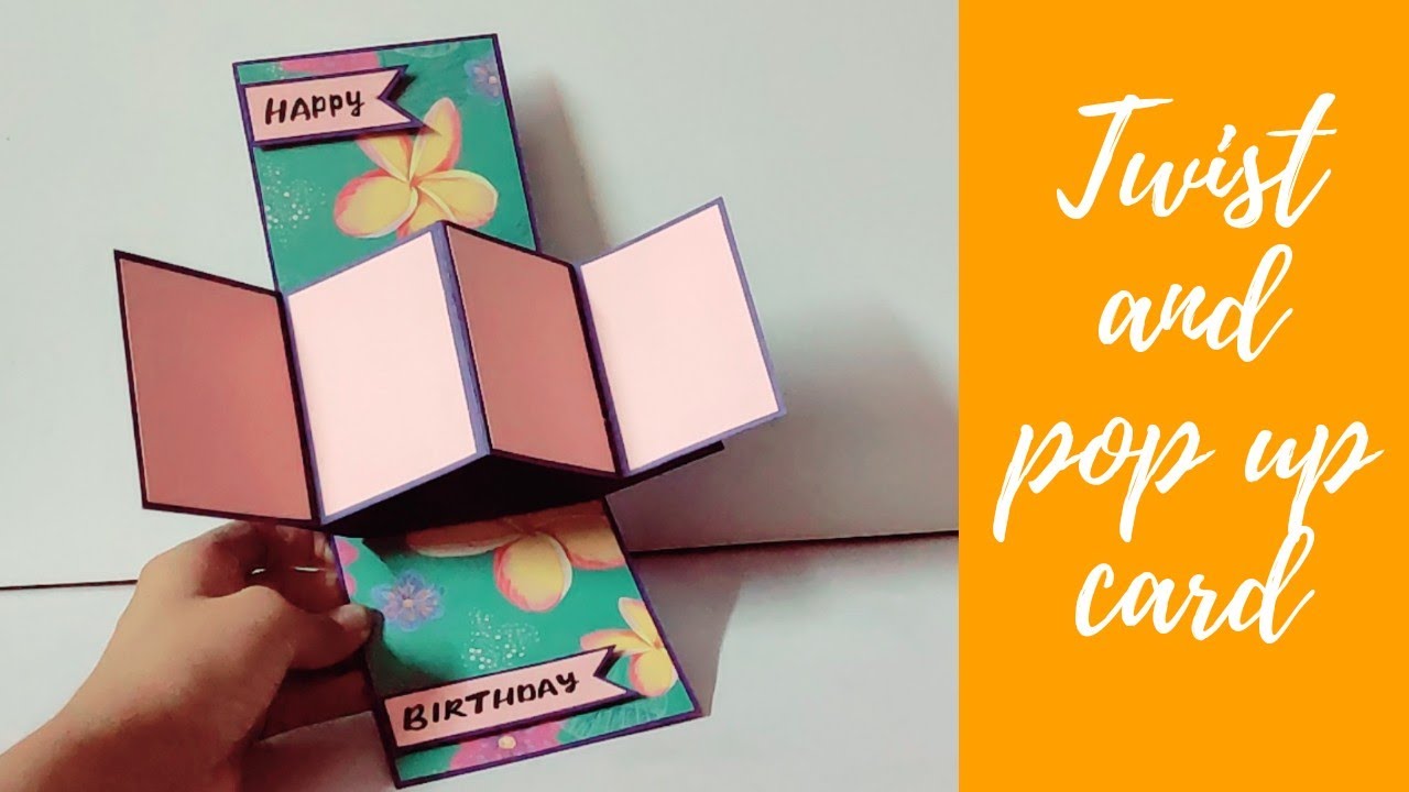 ☘ DIY Pop up twist card! Birthday card / invitation / love / photos / Easy  tutorial! ☘ 