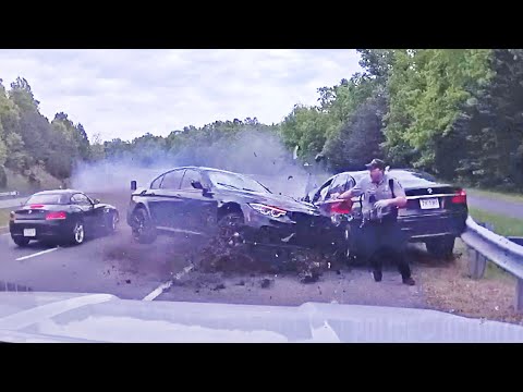 Dashcam Shows Out-of-Control Car Nearly Hit Fairfax Officer in Wild Crash