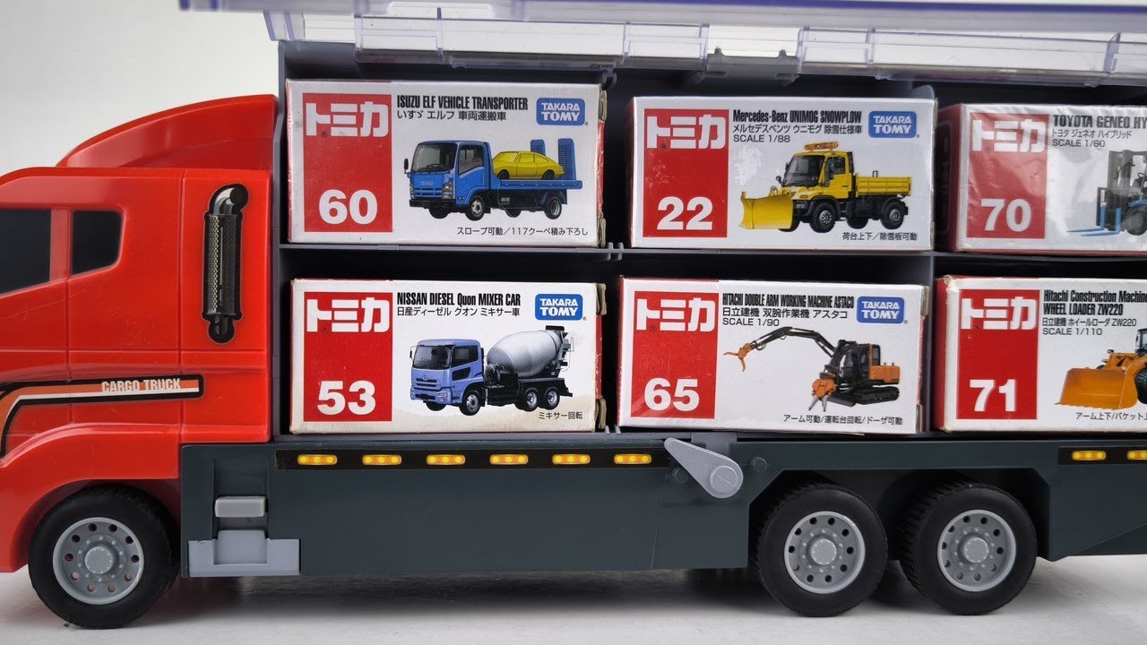 12 Tomica Working Cars | Unbox & Build the Ultimate Convoy