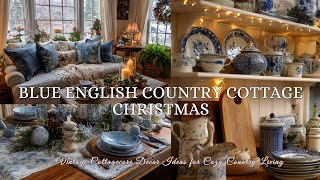 🎄Weihnachten im blauen englischen Landhausstil | Vintage-Cottagecore-Dekorationsideen für gemütli... screenshot 4