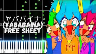 ヤババイナ (yababaina) SatapanP BEST PART PIANO TUTORIAL FREE SHEET IN THE DESCRIPTION