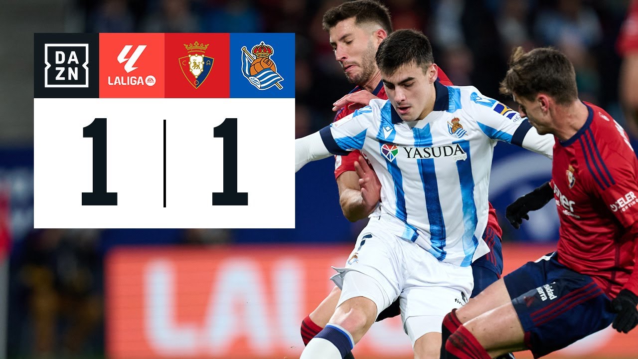 CA Osasuna vs Real Sociedad (1-1) | Resumen y goles | Highlights LALIGA ...