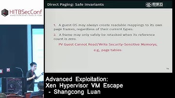 #HITB2016AMS D2T2 - Advanced Exploitation  Xen Hypervisor VM Escape - Shangcong Luan.mp4