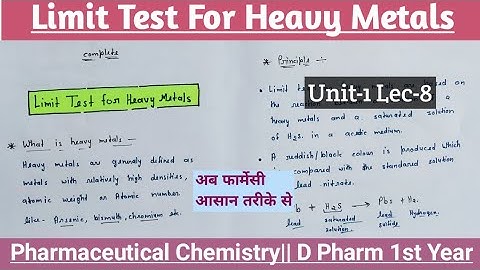 Limit Test For Heavy metal