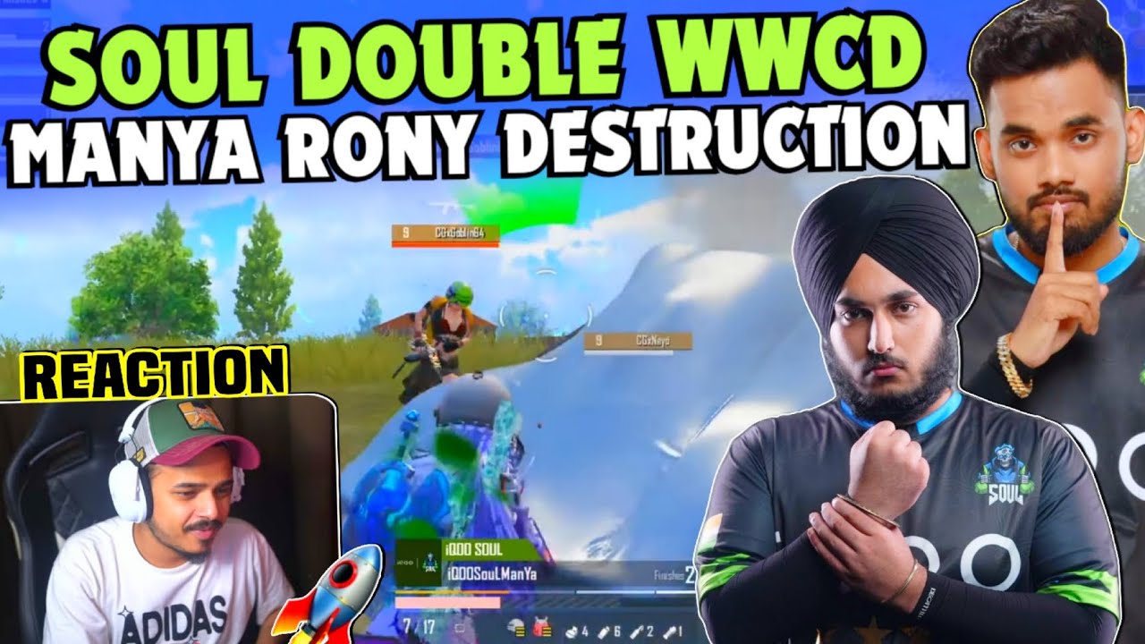 iQOOSouL Double WWCD SouL Manya & Rony Destruction 😳 Manya vs Goblin 🔥 ...