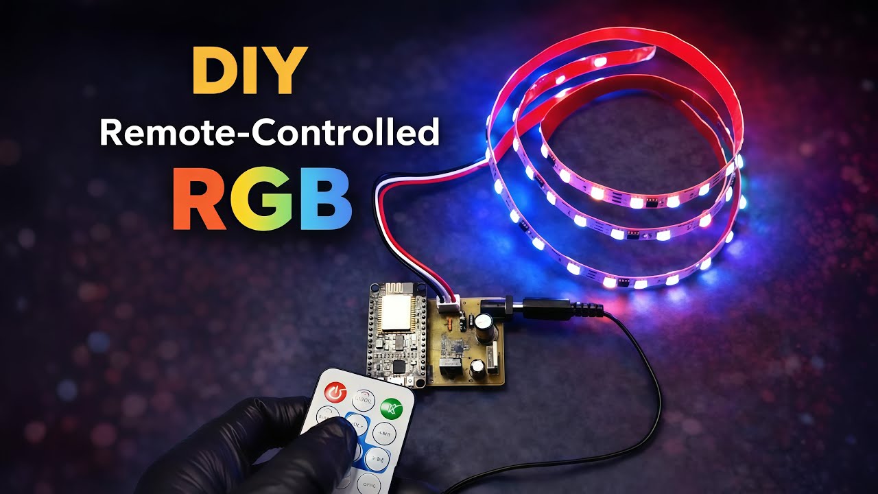 This DIY RGB Board Changes Colors with an IR Remote