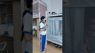 After seeing the topper this new student made her bed comfortable #shortsvideo