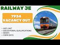 RAILWAY JE 7934 Vacancies Out RRB JE Big Opportunity Railway Previous Year Book