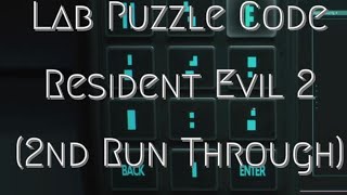 Lab Code Puzzle - Resident Evil 2 - 2nd Run Through Profile