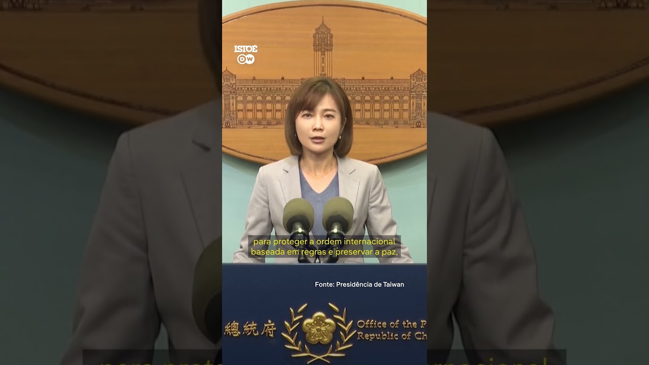 Teaser curto: China simula bloqueio de portos, e Taiwan condena a 