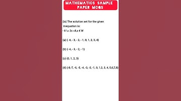 MATHEMATICS MCQs ICSE CLASS 10 Specimen Paper 2023 Answer #shorts #class10 #icseboard2023