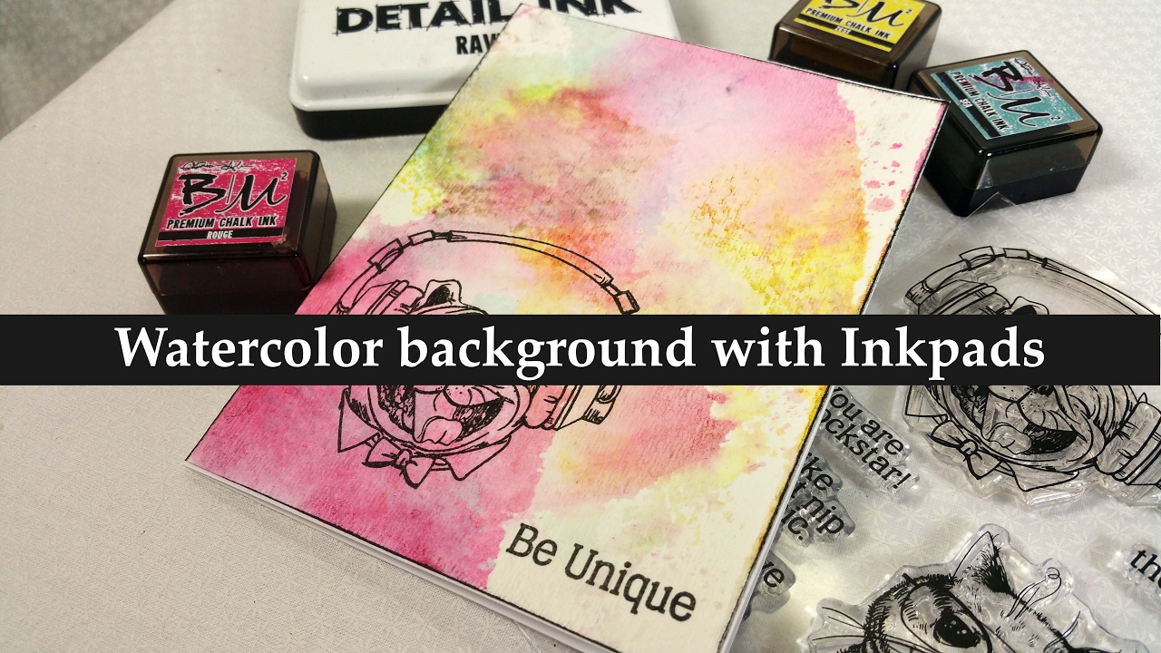 How to make a Watercolor background with Inkpads