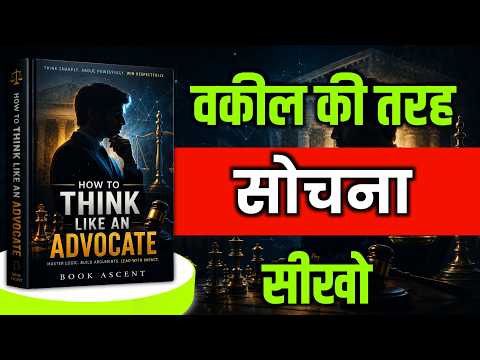 How to Think Like An Advocate | Lawyer mindset | Audiobook Summary In Hindi | Book Summary In Hindi 