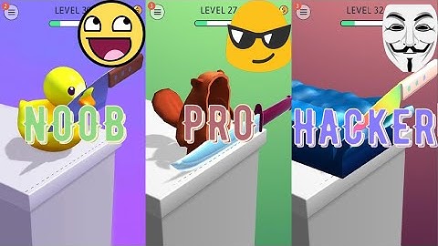 ASMR Slicing NOOB vs PRO vs HACKER