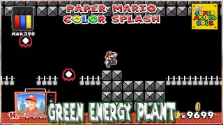 SUPER MARIO 3 in 3D! PAPER MARIO COLOR SPLASH-GREEN ENERGY PLANT - The MARIO KID and DAD play it! screenshot 1