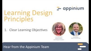 1  Clear Learning Objectives - Learning Design Principles