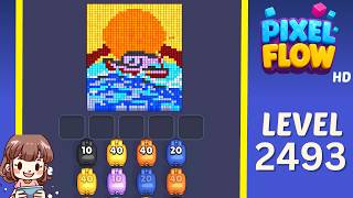 Pixel Flow Level 2493 Solution Walkthrough