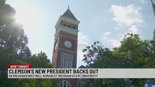 Clemson's new president backs out, to remain at Michigan State University
