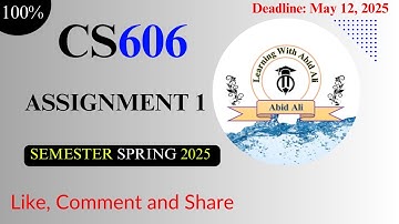 CS606 Assignment 1 Solution 2025 | CS606 Assignment 1 2025 | CS606 Assignment 1