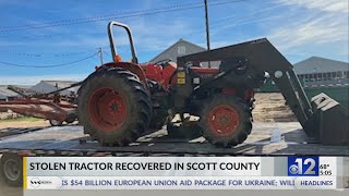 Agents recover stolen tractor in Scott County