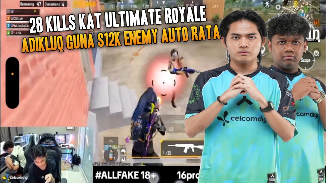 28 Kills !! Tak Ada Ampun !! Adikluq Guna S12K Enemy Auto Rata | Pubg Mobile
